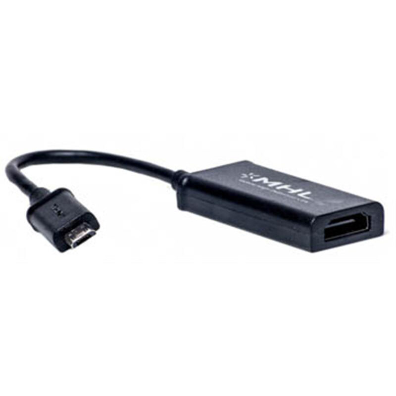Адаптер PowerPlant (KD00AS1240) microUSB-HDMI, 0.15м, Black