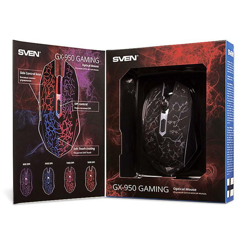 Мышь Sven GX-950 Gaming Black USB