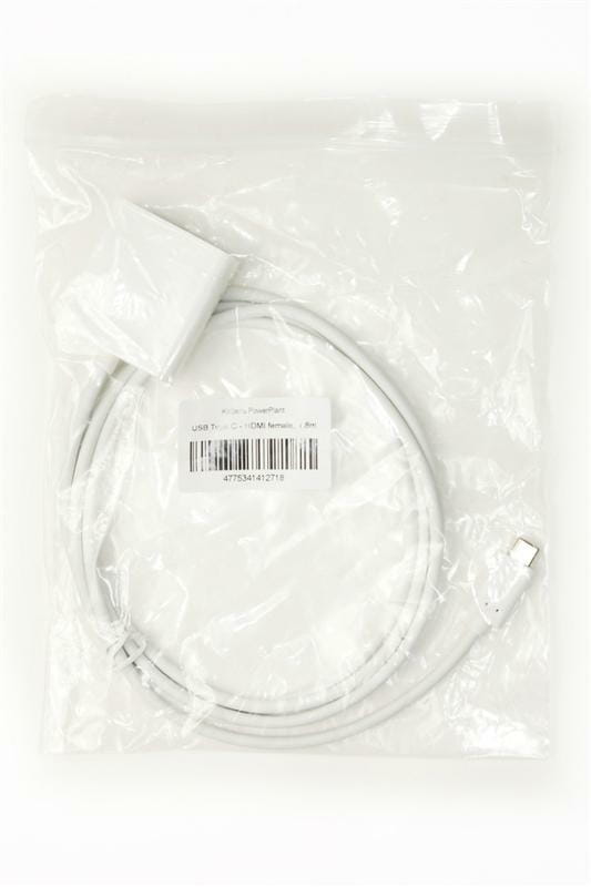 Кабель PowerPlant (KD00AS1271) USB Type-C-HDMI, 1.8м, White