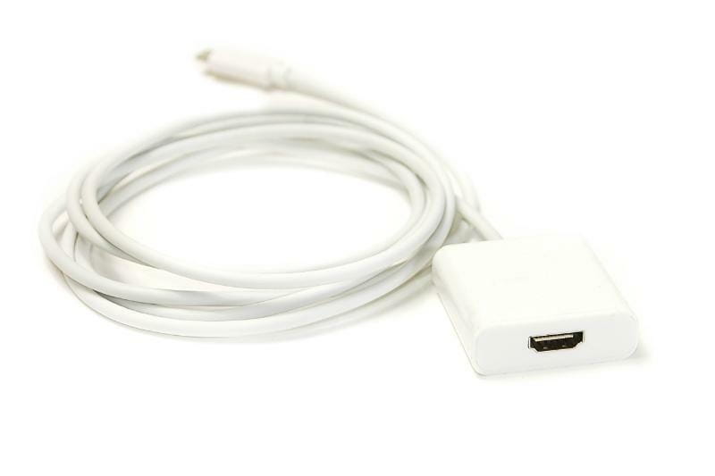 Кабель PowerPlant (KD00AS1271) USB Type-C-HDMI, 1.8м, White