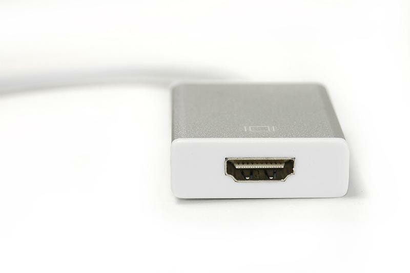 Адаптер PowerPlant (KD00AS1272) USB Type-C-HDMI, 0.15м, White
