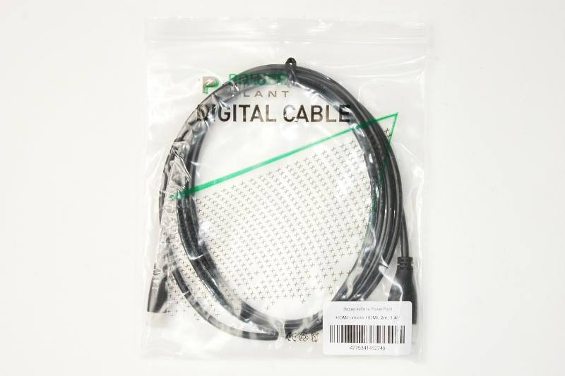 Кабель PowerPlant (KD00AS1274) HDMI-microHDMI v1.4, 2м, Black