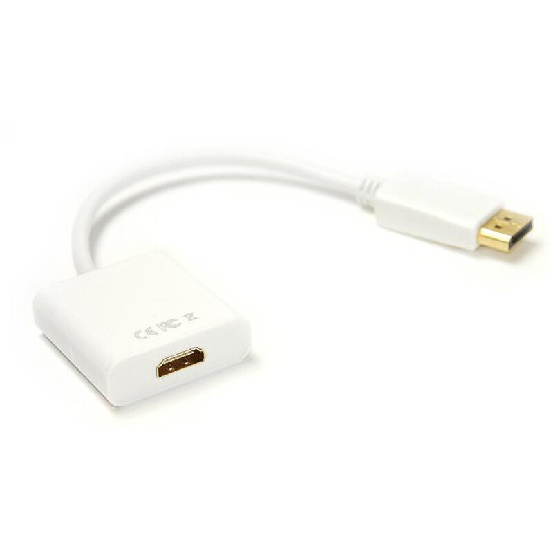 Адаптер PowerPlant (KD00AS1277) DisplayPort-HDMI, 0.15м, White