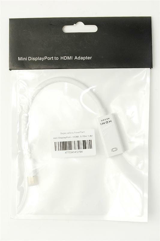 Адаптер PowerPlant (KD00AS1279) miniDisplayPort-HDMI, 0.15м, White