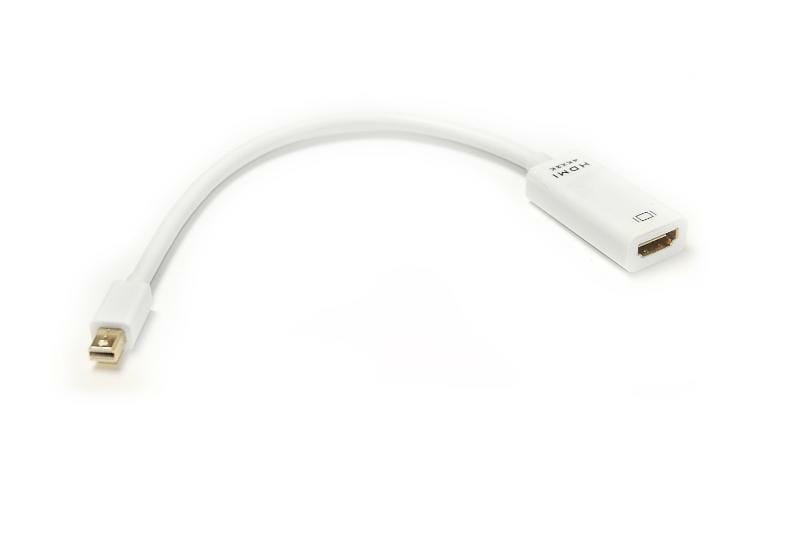 Адаптер PowerPlant (KD00AS1279) miniDisplayPort-HDMI, 0.15м, White