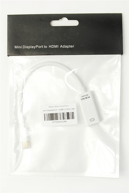 Адаптер PowerPlant (KD00AS1279) miniDisplayPort-HDMI, 0.15м, White