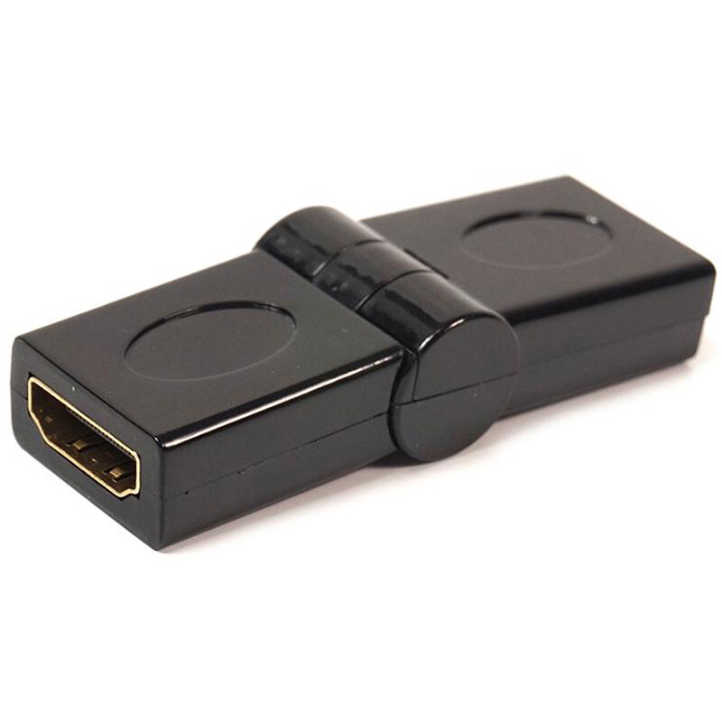 Переходник PowerPlant (KD00AS1299) HDMI(AF)-HDMI(AF), 360 градусов, Black