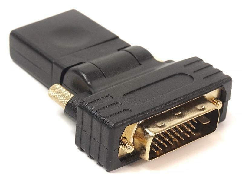 Перехідник PowerPlant (KD00AS1301) HDMI(AF)-DVI(AM), 360 градусів, Black