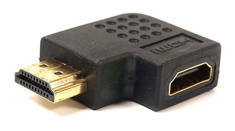 Перехідник PowerPlant (KD00AS1302) HDMI (AF) -HDMI (AM), правий кут, Black