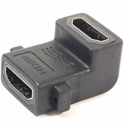 Переходник PowerPlant (KD00AS1304) HDMI(AF)-HDMI(AF), панельный угловой, Black