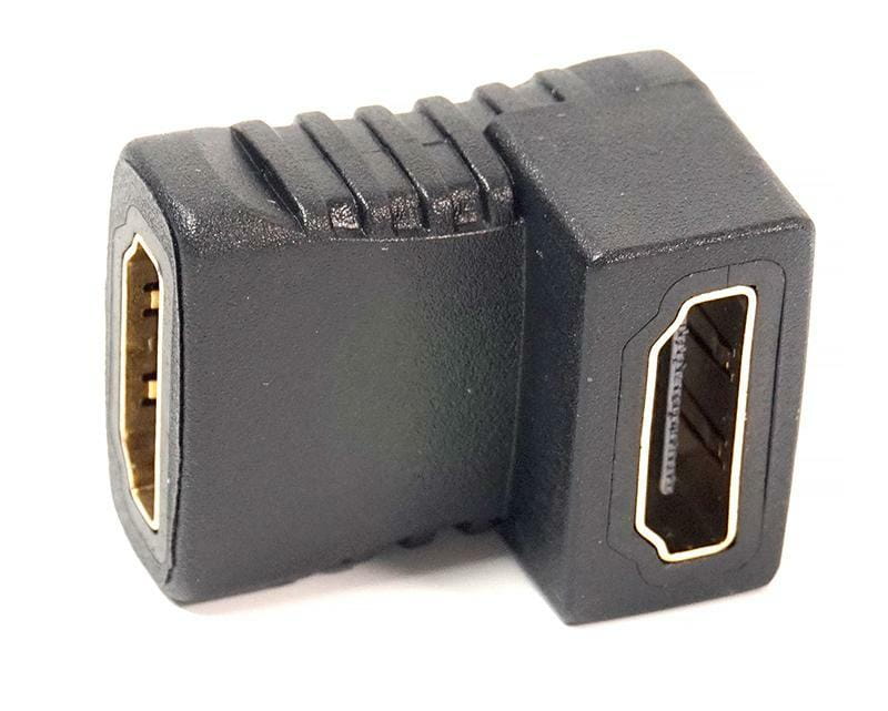 Перехідник PowerPlant (KD00AS1305) HDMI(AF)-HDMI(AF), кутовий, Black