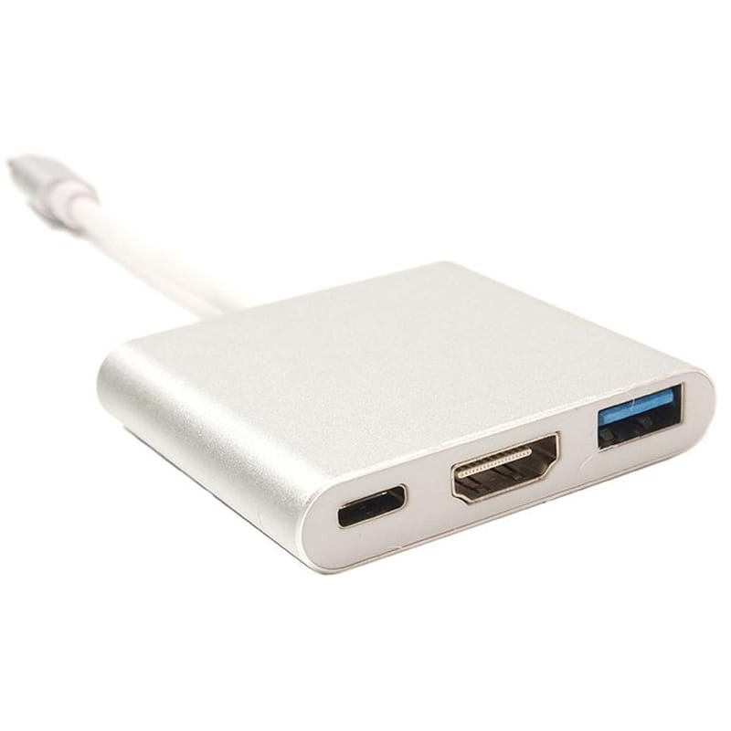 Кабель-переходник USB Type-C PowerPlant, White (KD00AS1306)