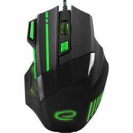 Мышь Esperanza EGM201G Wolf Black/Green USB