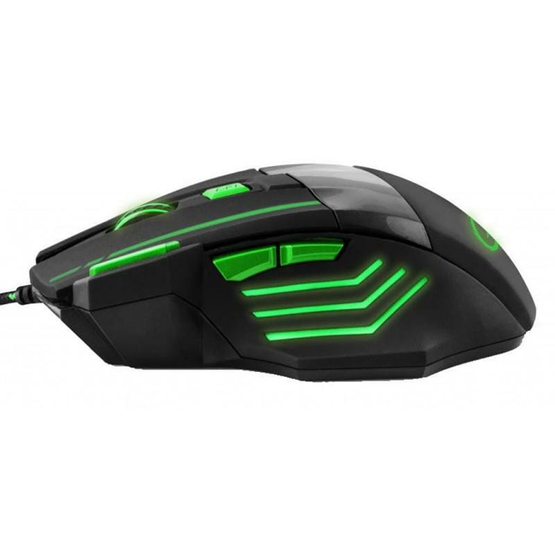Мышь Esperanza EGM201G Wolf Black/Green USB