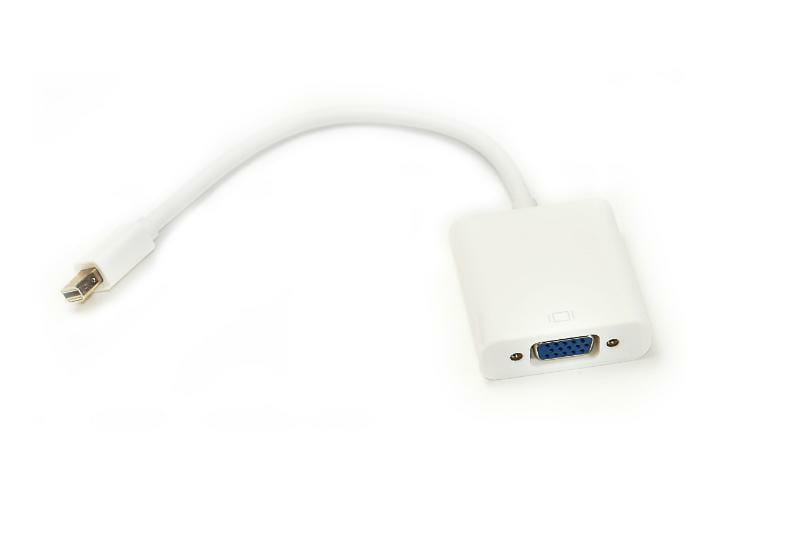 Адаптер PowerPlant (KD00AS1281) miniDisplayPort-VGA, 0.15м, White