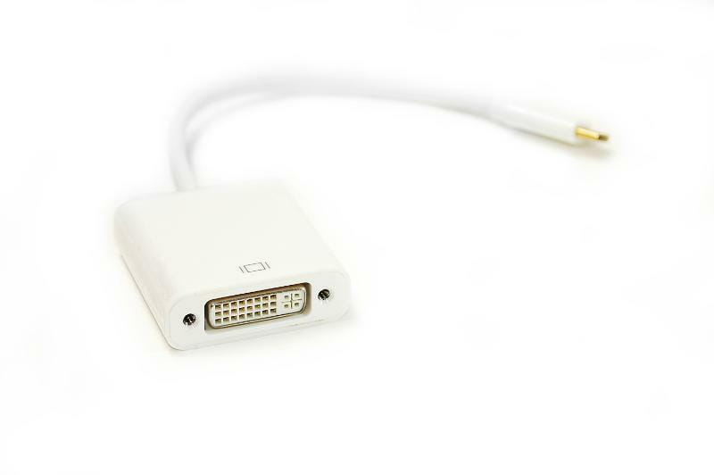 Адаптер PowerPlant (DV00DV4063) USB Type-C-DVI, 0.15м, White