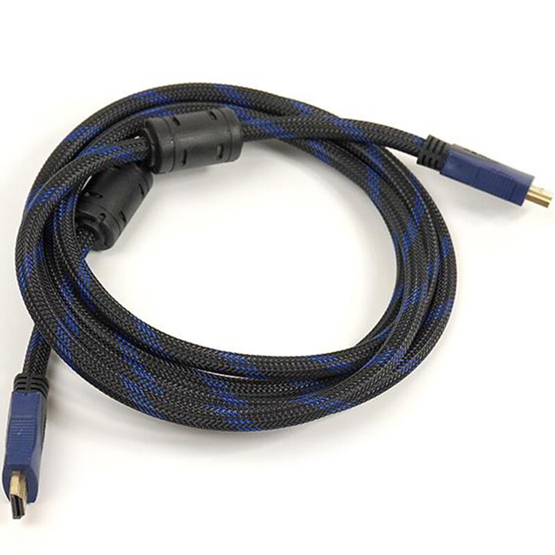 Кабель PowerPlant (CA910243) HDMI-HDMI v1.4, 2м, Nylon, Double ferrites, Black