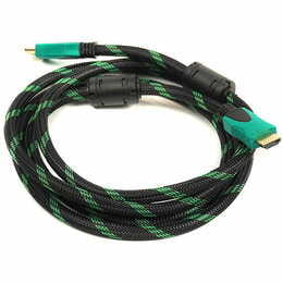 Кабель PowerPlant (CA910250) HDMI-HDMI v2.0, 2м, Double ferrites, Highspeed, Black