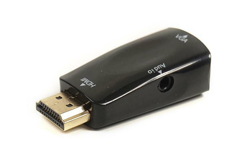 Адаптер PowerPlant (CA910267) HDMI-VGA+Audio с аудио кабелем 0.5м, Black