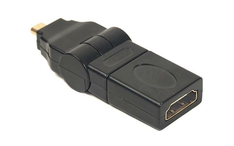 Перехідник PowerPlant (CA910618) microHDMI(AM)-HDMI(AF), 360 градусов, Black