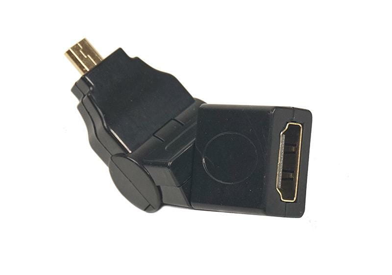 Перехідник PowerPlant (CA910618) microHDMI(AM)-HDMI(AF), 360 градусов, Black