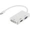 Фото - Адаптер PowerPlant (CA910946) miniDisplayPort(Thunderbolt)-HDMI, DVI, VGA, 0.2 м, White | click.ua