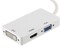 Фото - Адаптер PowerPlant (CA910946) miniDisplayPort(Thunderbolt)-HDMI, DVI, VGA, 0.2 м, White | click.ua