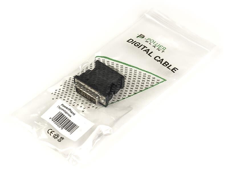 Адаптер PowerPlant (CA910892) VGA - DVI-I (24+5 pin), черный