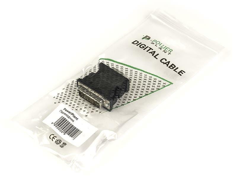 Адаптер PowerPlant (CA910892) VGA - DVI-I (24+5 pin), чорний