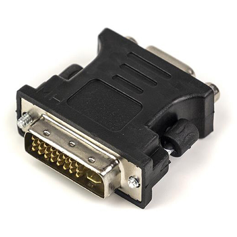 Адаптер PowerPlant (CA910892) VGA - DVI-I (24+5 pin), черный