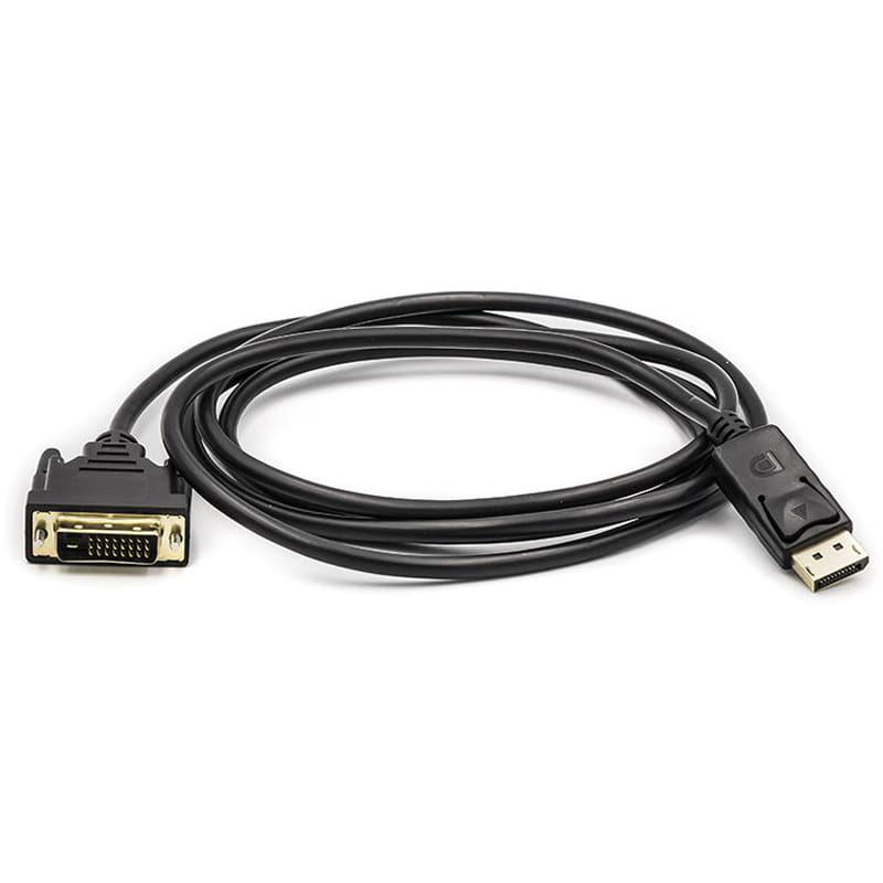 Адаптер PowerPlant (CA911158) DisplayPort - DVI, 1.8м, чорний