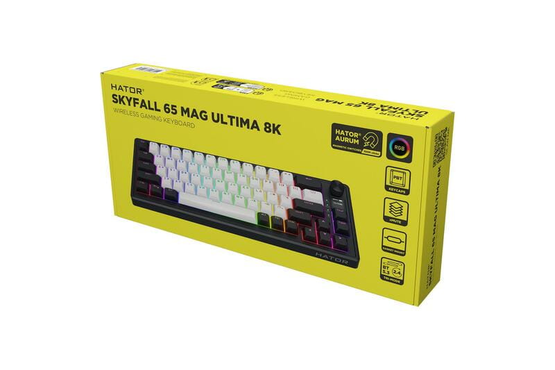 Клавіатура бездротова Hator Skyfall 65 MAG Ultima 8K Wireless Black/White (HTK3860UA)