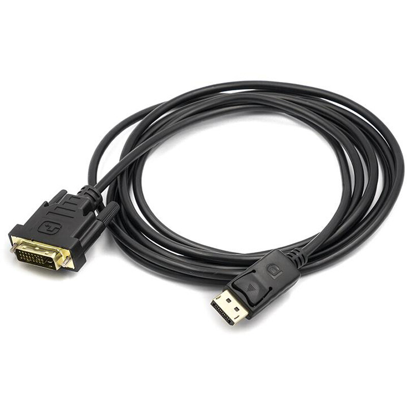 Адаптер PowerPlant (CA911165) DisplayPort - DVI, 3м, чорний