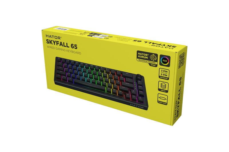 Клавіатура Hator Skyfall 65 Black/Black (HTK1160UA)