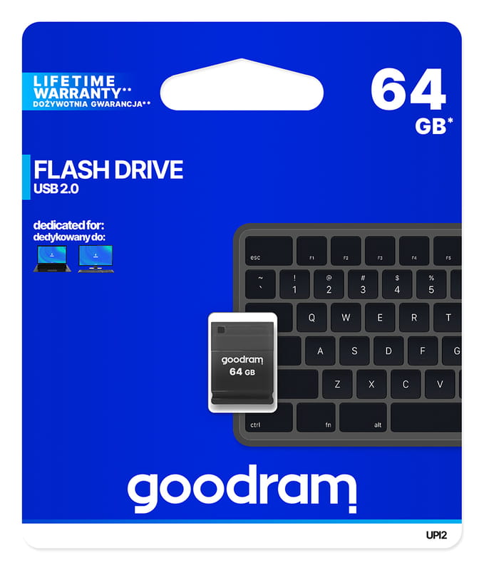 Флеш-накопитель USB2.0 64GB Goodram UPI2 (Piccolo) Black (UPI2-0640K0R11)
