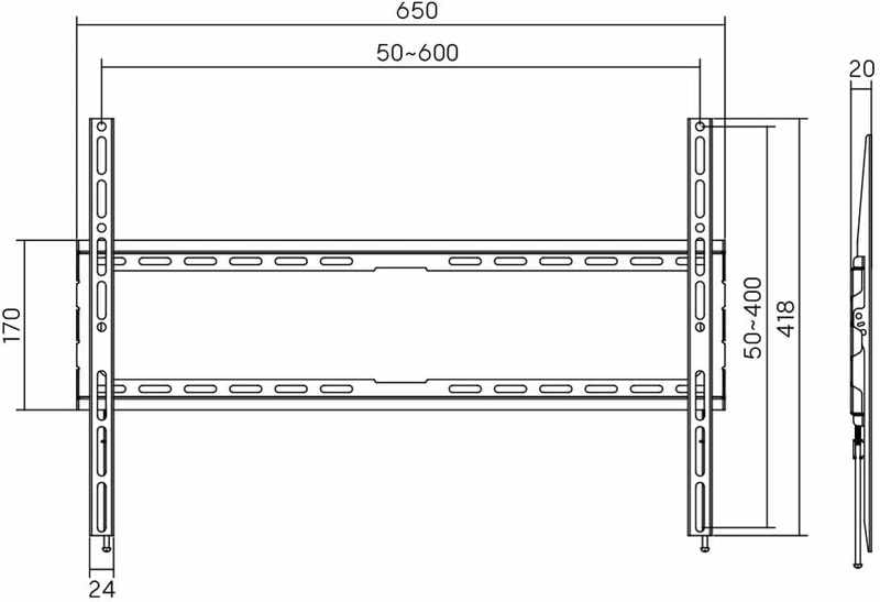 Кронштейн AGN AGN80-460F (VESA600х400)
