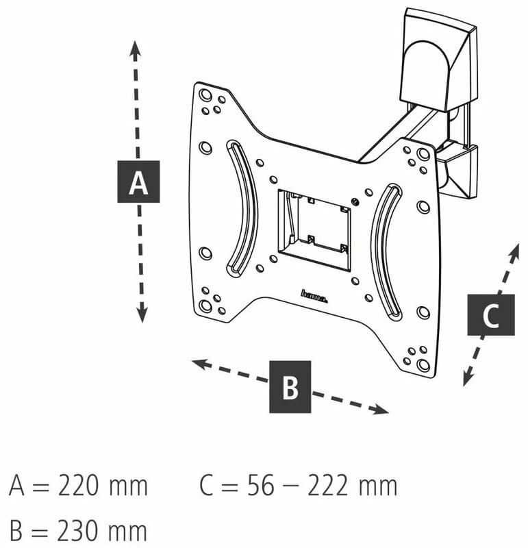 Кронштейн Hama TV-WB AR-1 118100 (VESA200х200)