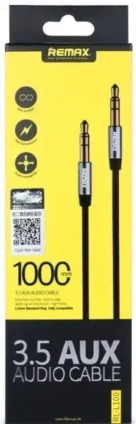 Аудио-кабель Remax RL-L100 3.5 мм - 3.5 мм (M/M), 1 м, Red (2000700000490)