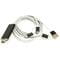 Фото - Кабель PowerPlant (CA911912) HDMI-Lightning-Type-C-MircoUSB, 1 м, белый | click.ua