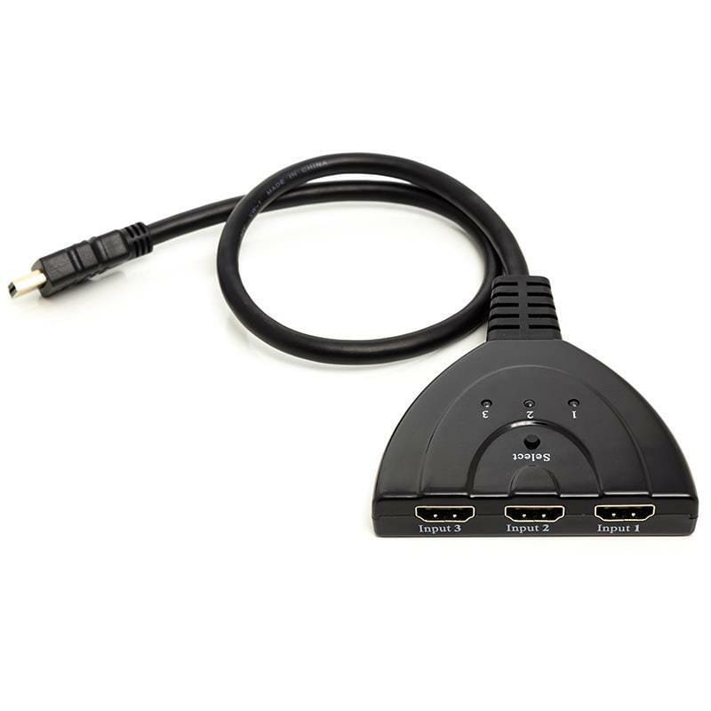 Адаптер PowerPlant (CA912070) HDMI(AM)-3xHDMI(AF) Switch Black