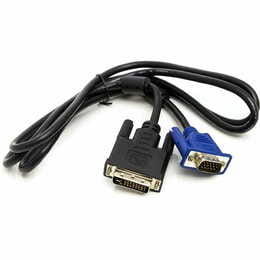 Адаптер PowerPlant (CA911981) DVI-D (М)-VGA(М), 1 м, черный