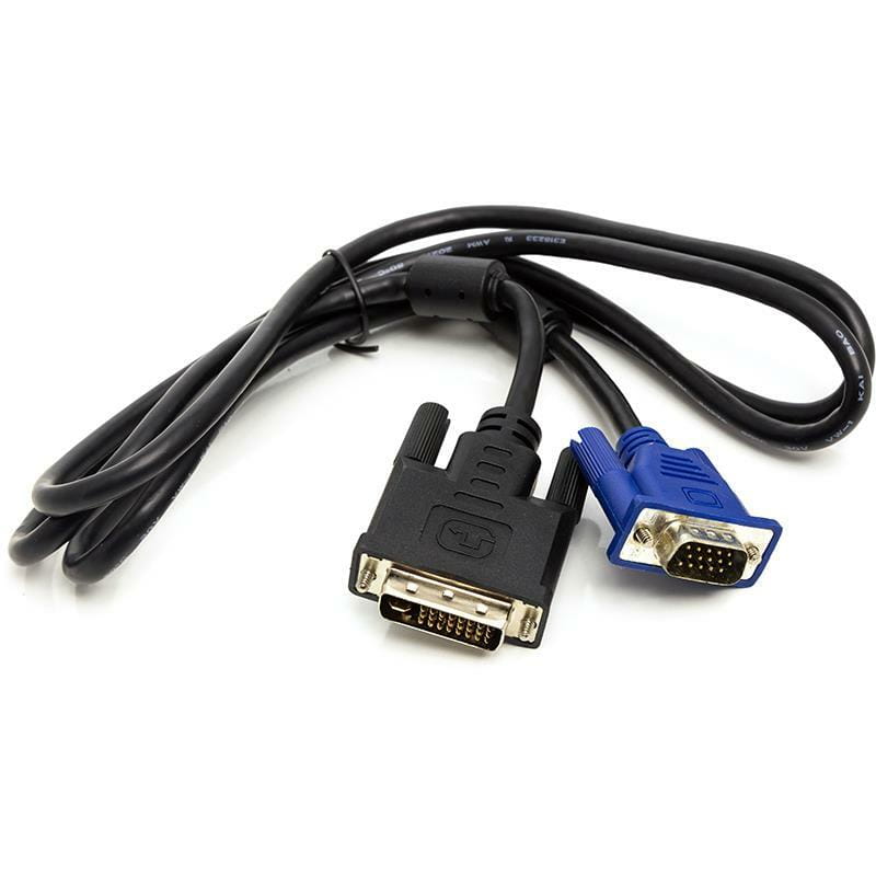 Адаптер PowerPlant (CA911981) DVI-D (М)-VGA(М), 1 м, черный