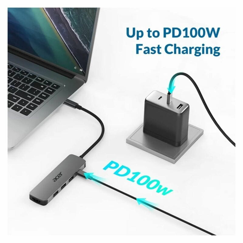 USB-хаб Acer USB Type-C 5-в-1 (HP.DSCAB.021)