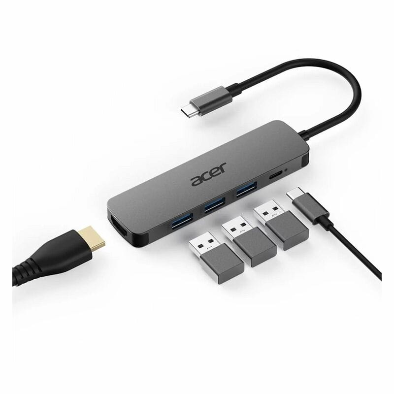 USB-хаб Acer USB Type-C 5-в-1 (HP.DSCAB.021)