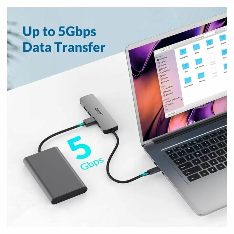 USB-хаб Acer USB Type-C 5-в-1 (HP.DSCAB.021)