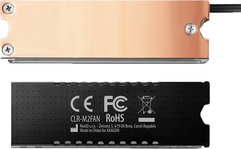 Радиатор охлаждения для SSD Axagon M2 Silver (CLR-M2FAN)