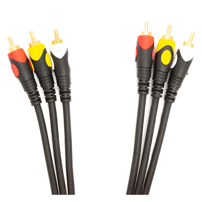 Кабель PowerPlant (CA911714) 3xRCA (M) - 3xRCA (M), 1.5 м, чорний