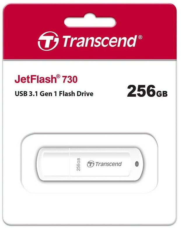 Флеш-накопичувач USB3.1 256GB Transcend JetFlash 730 White (TS256GJF730)