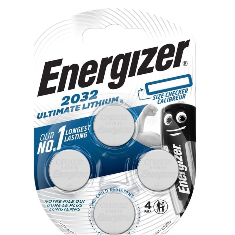Батарейка Energizer 2032 Ultimate Lithium, CR2032 BL 4шт