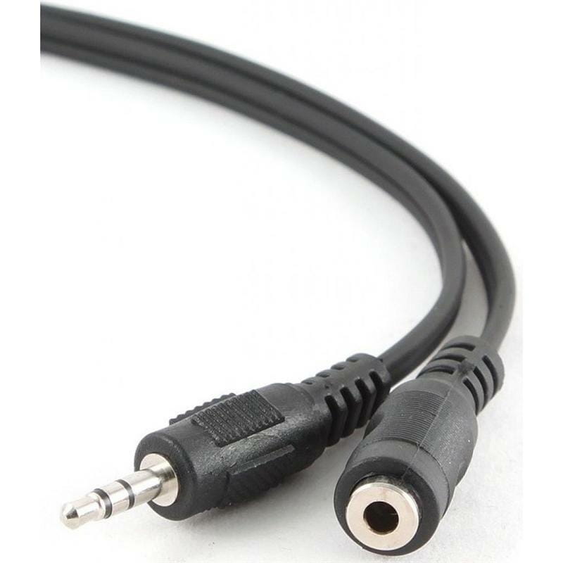 Аудіо-кабель Cablexpert 3.5 мм - 3.5 мм (M/F), 3 м, чорний (CCA-423-3M)
